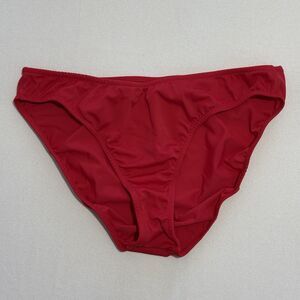 Venus Womens Bikini Bottom Size 16 Red Solid Classic Swim Bottom